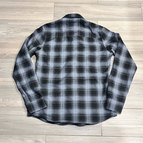 Dixxon Flannel The Boulevard Snap Pockets Gray Plaid Shirt woman’s  Size Medium - Picture 8 of 11